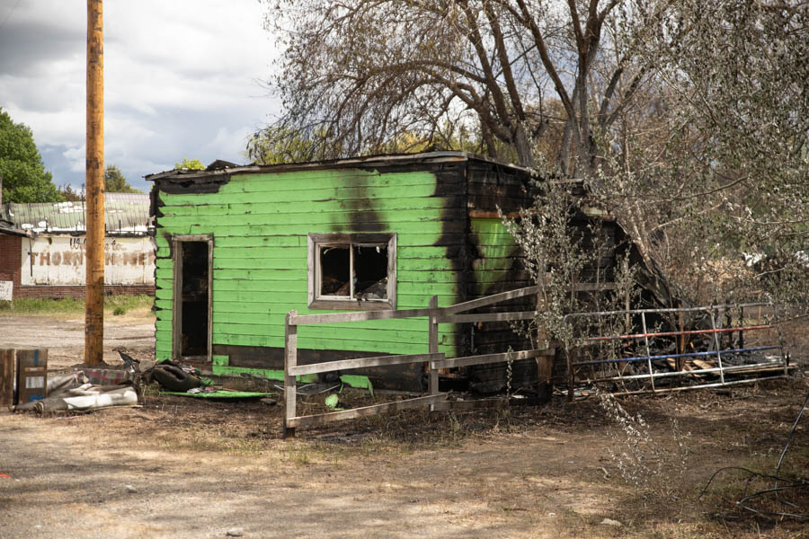 A structure in Thornton is seen on Thursday after a significant fire destroyed several buildings. | Cody Roberts, EastIdahoNews.com