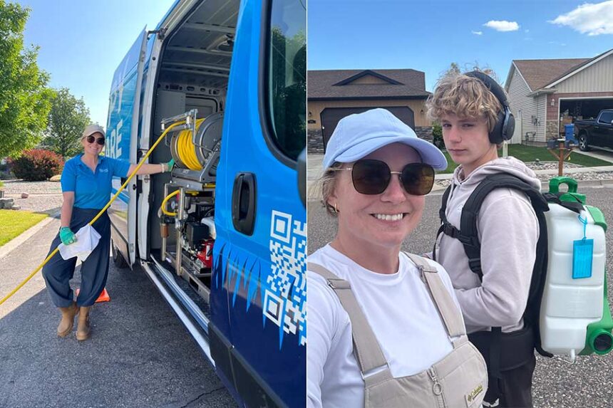 Krista Butler owns Canopy Lawn Care in Pocatello, a business that helps customers water and care for their lawn more efficiently. | Courtesy photos