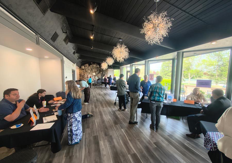 Community members gathered at the Westbank Convention Center in Idaho Falls to "meet and greet" a bevy of Democratic candidates running in 2026, including AG candidate Lori Hickman and Congressional candidate Ellie Gilbreath. | David George, EastIdahoNews.com