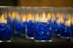 Candles are placed to remember Idaho's 80 fallen peace officers and seven K-9s. | Cody Roberts, EastIdahoNews.com