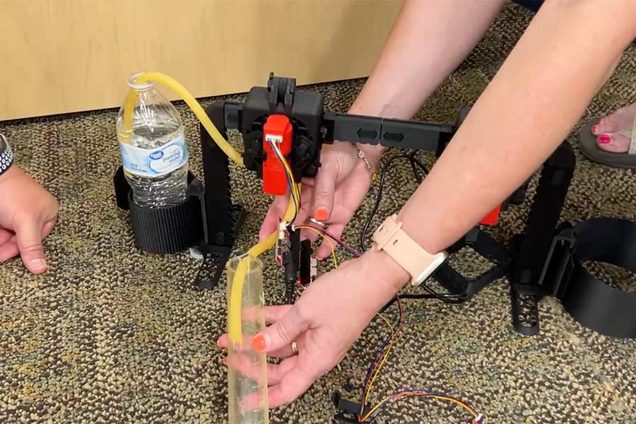The AgXRP robot at work. | Rett Nelson, EastIdahoNews.com