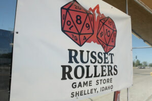 A sign for Russet Rollers is seen outside the store. | Cody Roberts, EastIdahoNews.com