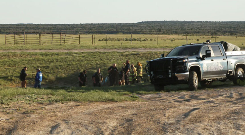 Authorities at the mouth of 17 Mile Cave on Friday night. | Daniel Ramirez, EastIdahoNews.com