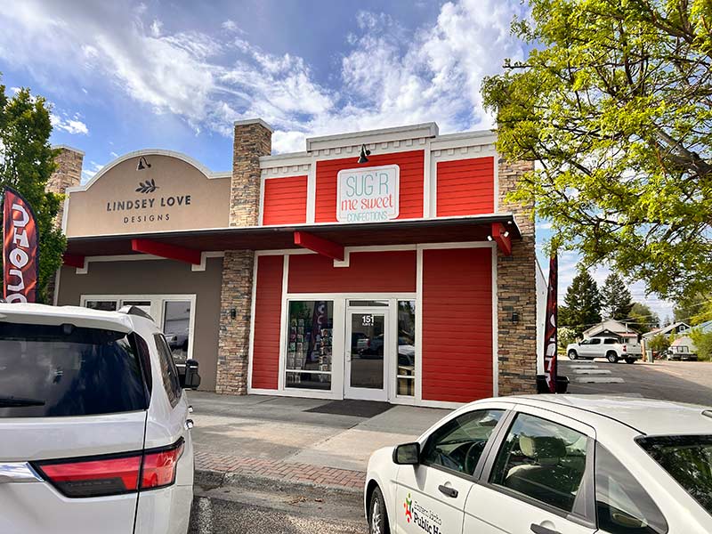 Sug'r me sweet Confections storefront at 150 West Main Street, Suite C, in Rigby. | Rett Nelson, EastIdahoNews.com