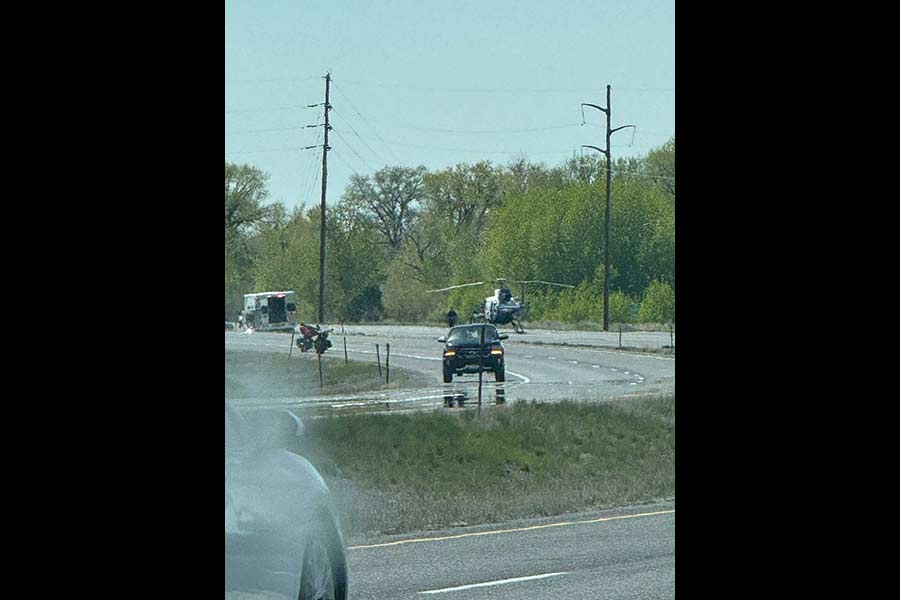 Biker flown to hospital following crash near St. Anthony