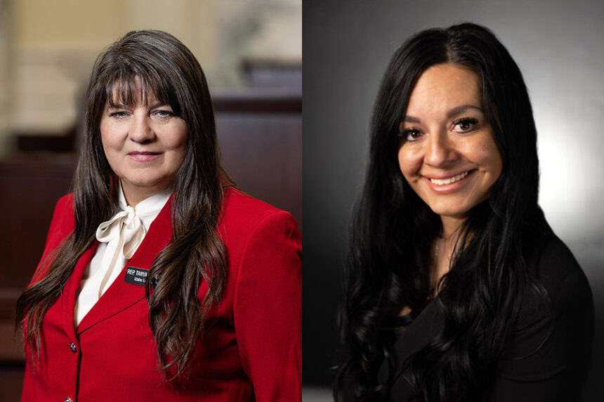 Representative Tanya Burgoyne and Jennifer Miles.