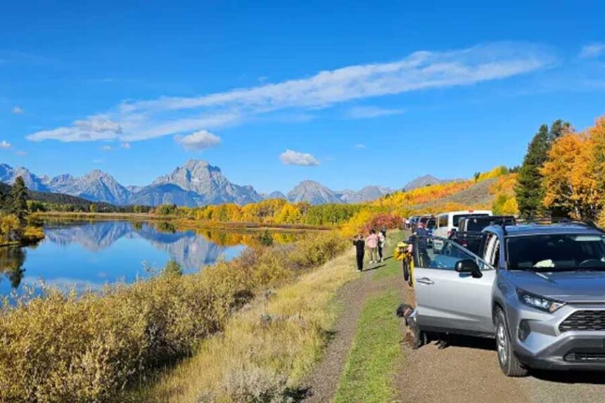 Grand Teton National Park's iconic Oxbow Bend is an irresistible photo stop for many visitors, particularly in the fall.