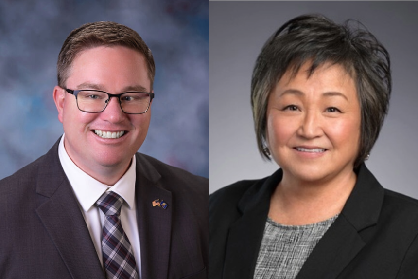 Rep. Ben Fuhriman, left, and State Sen. Julie VanOrden have won their elections agaisnt their candidates. | File photos