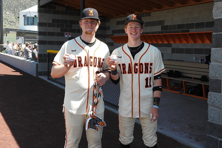 Malad baseball Kurt Ward (left) and Carter Carey