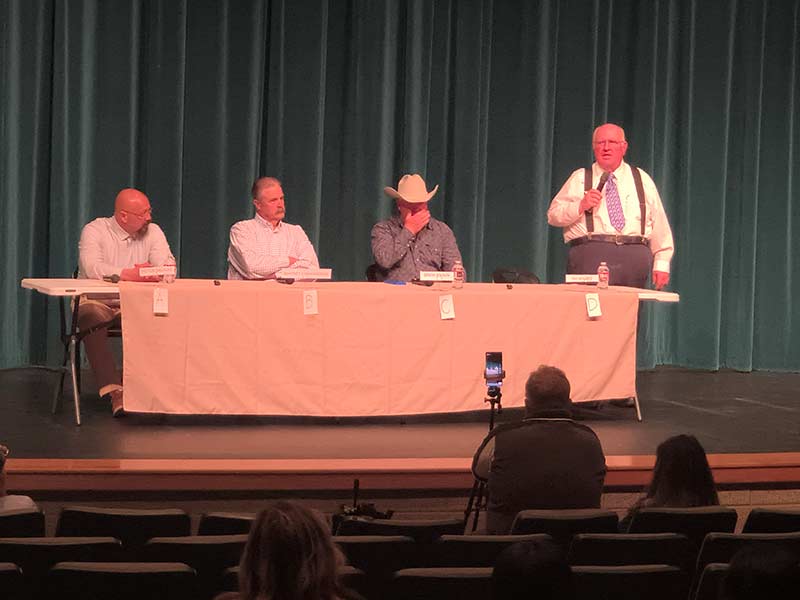 Bingham County candidates address crowd at Blackfoot forum Wednesday night. | David George, EastIdahoNews.com