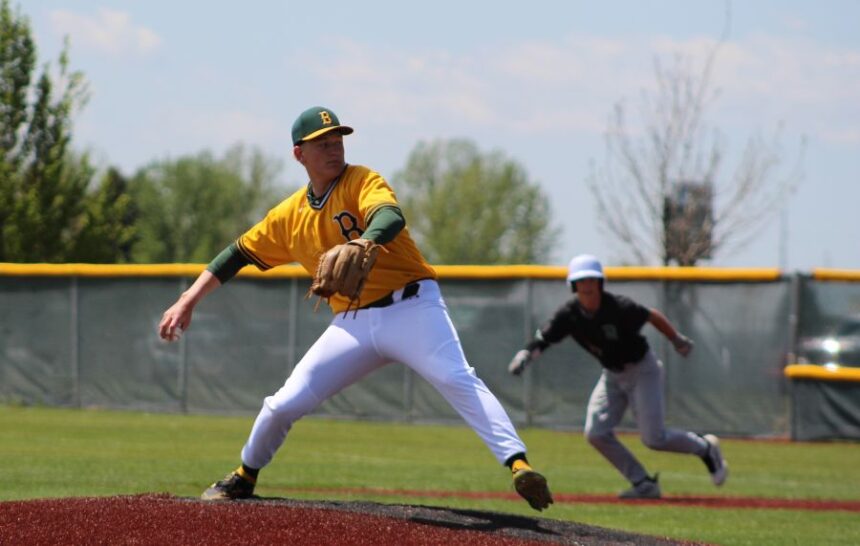 Bonneville's Carter Bowen gave up just one run in Saturday's win over Burley. | Allan Steele, EastIdahoSports.com.