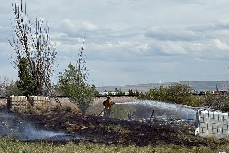 Brush fire prompts temporary railroad closure north of Idaho Falls