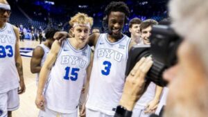 BYU basketball stars AJ Dybantsa and Richie Saunders will both be at the 2026 NBA draft combine. | KSL.com.