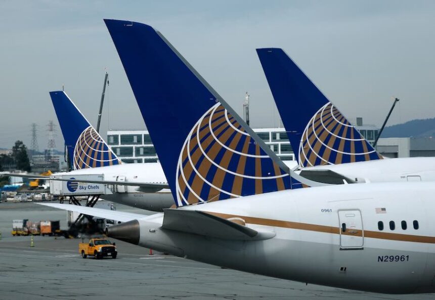 United Airlines planes sit parked at San Francisco International Airport on January 20 in San Francisco, California.