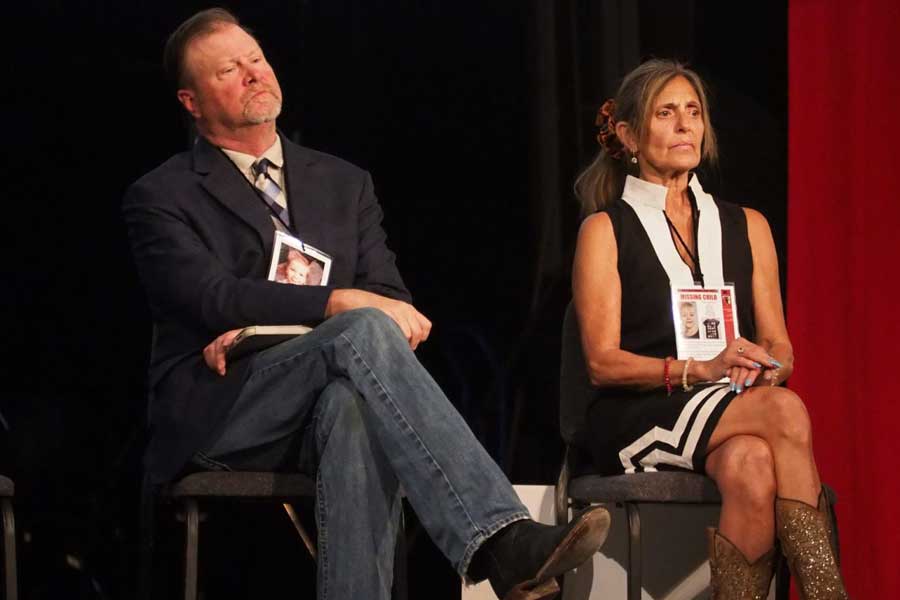 Ron James and Lisa Marie at an April 21 GOP forum in Boise.
