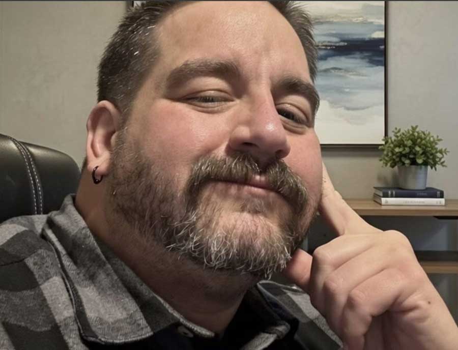 Daniel Fowler poses for a picture on his campaign website.