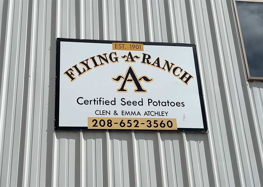 Sign showing the Flying A brand. | Rett Nelson, EastIdahoNews.com