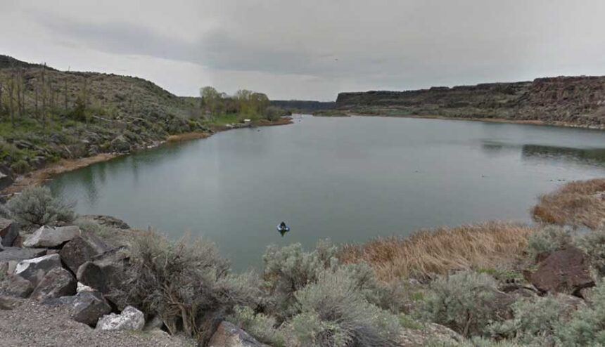 An undated image shows a portion of Dierks Lake just east of Dierks Lake Park in Twin Falls, Idaho.