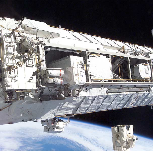 John Herrington during a spacewalk in 2002. | Courtesy John Herrington