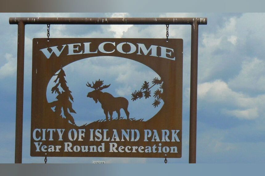Island Park sign