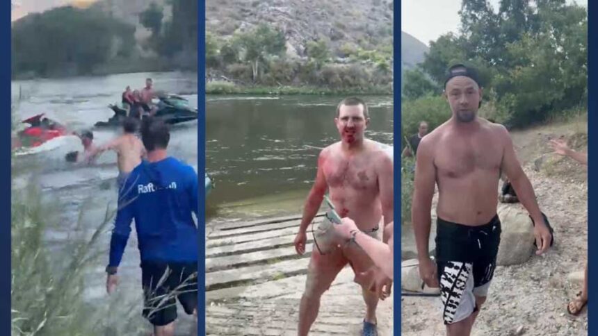 These images were taken from cellphone video recorded by the Beard family during a violent encounter on the banks of the Payette River in August of 2025.