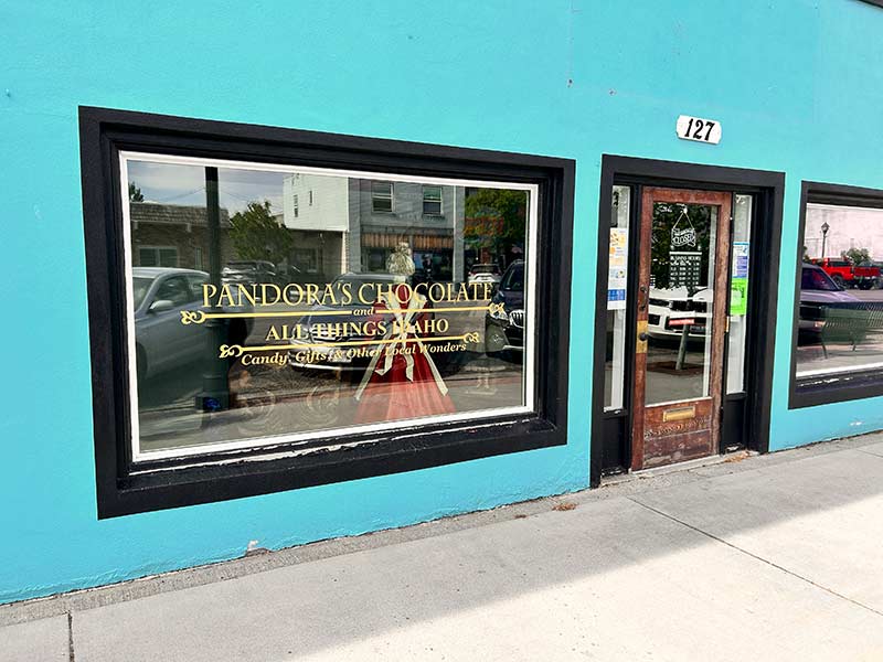 The old Pandora's Chocolate storefront at 127 West Main Street in Rigby. | Rett Nelson, EastIdahoNews.com