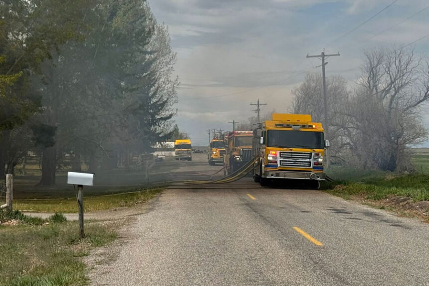 Madison County officials are working to extinguish a structure fire in Plano. | Madison County Sheriff's Office