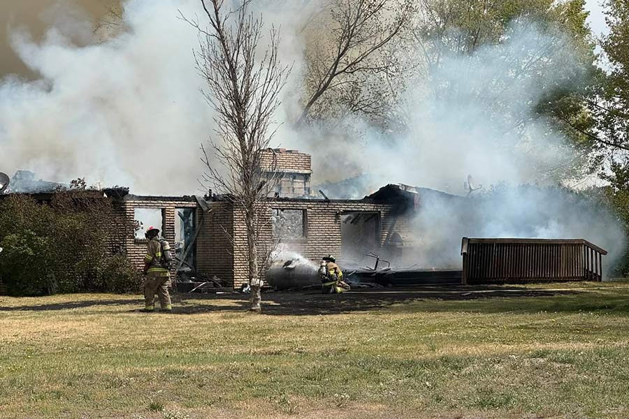 Madison County officials are working to extinguish a structure fire in Plano. | Madison County Sheriff's Office