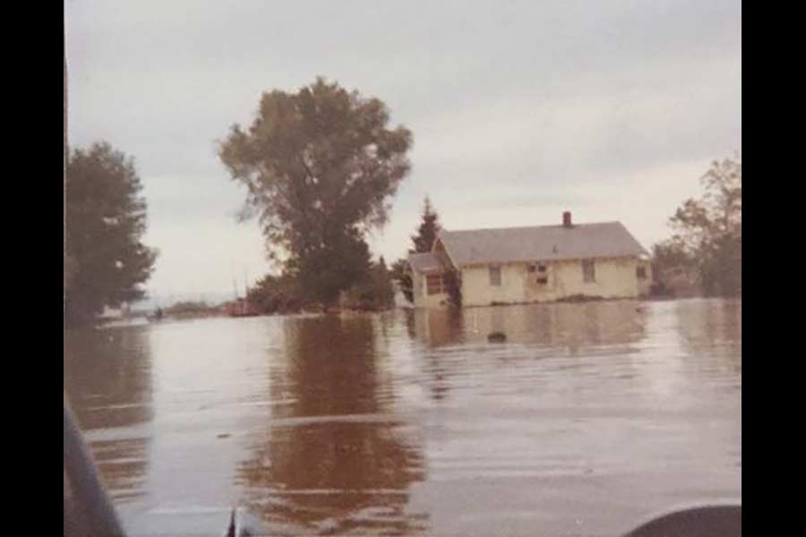 A flooded home in Roberts during the Teton Dam disaster. | Courtesy City of Roberts