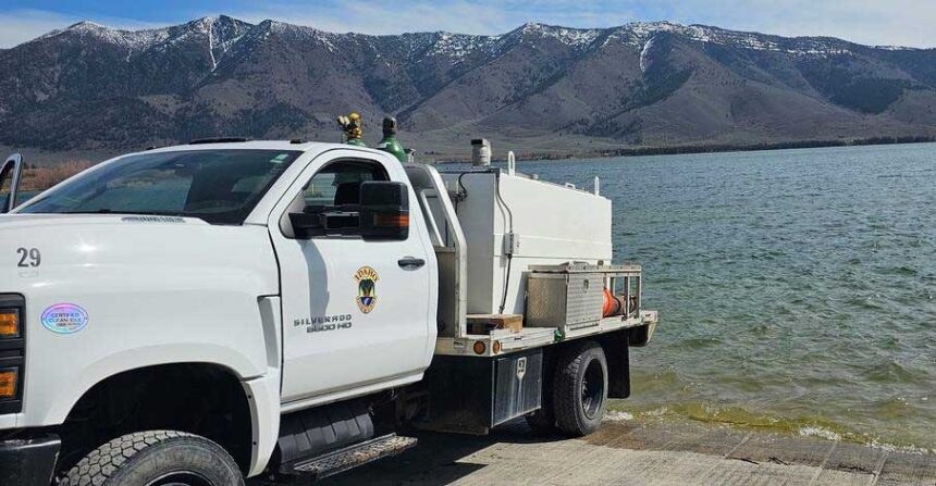 A stocking truck for Idaho Fish and Game.