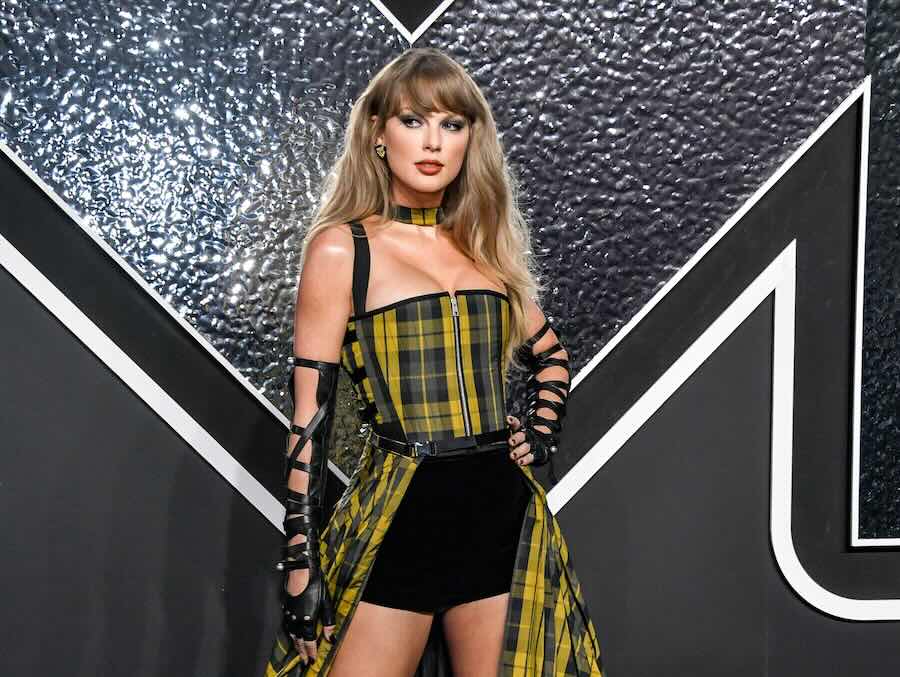 FILE - Taylor Swift appears at the MTV Video Music Awards in Elmont, N.Y., on Sept. 11, 2024.
