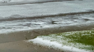 A severe thunderstorm warning preceded lightning and thunder, and thick hail tested drainage systems in the Boise area on Friday night, June 26, 2026.