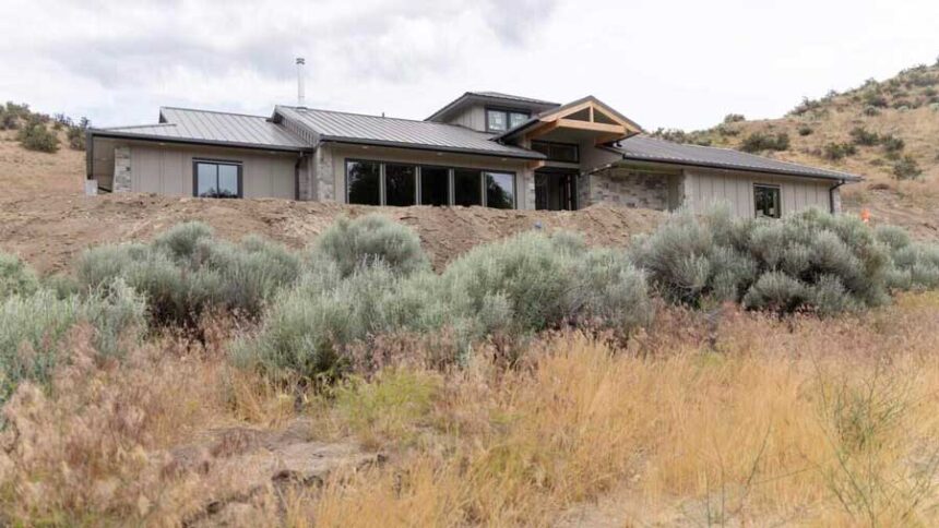 A new home in the Boise Foothills was built by EarthCraft Construction Inc.