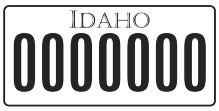 The new black-and-white plate for Idaho drivers will become available on July 1. | Idaho Transportation Department