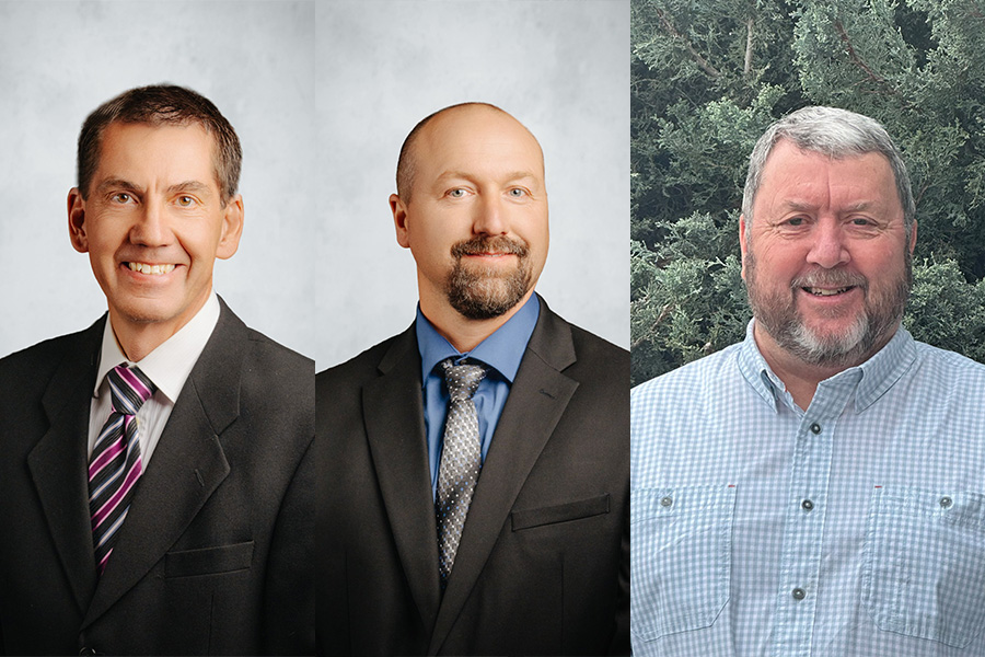 From left, Georg Behrens, Travis Markegard, and Paul McLean were elected as board members of Fall River Electric. | Courtesy of Fall River Electric