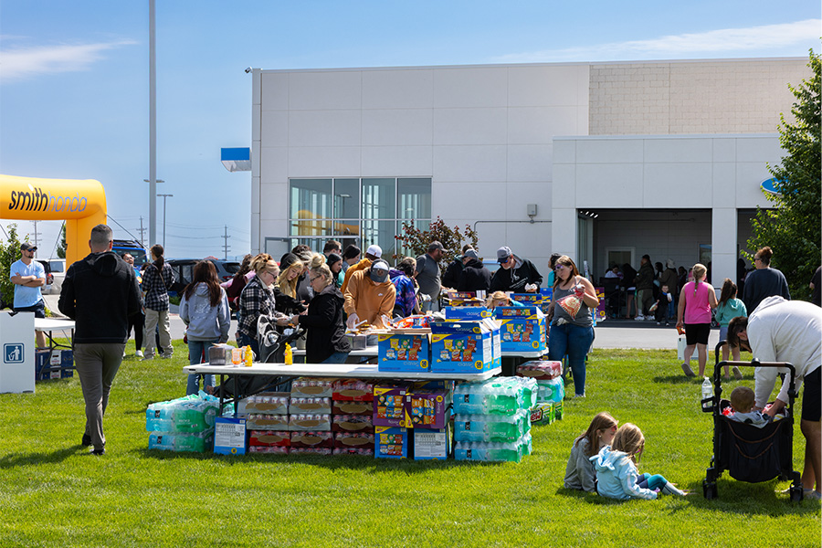 People gather at the Smith Group's annual Family Fun Fest. | Courtesy of the Smith Group