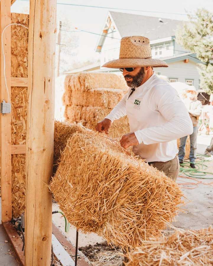 Jon Clark, president of EarthCraft Construction uses naturally fire-resistant straw sourced in the Treasure Valley to build luxury homes that he says will last hundreds of years.