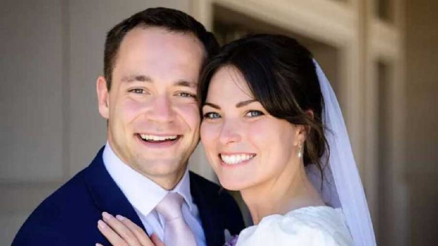 Michael Daines, 26, was tragically killed when he was hit by a drunken driver in Springville, Utah, on Sept. 3, 2025. In this image, he and his wife, Andrea, pose for a photo on their wedding day -- just three weeks prior to Michael's death.