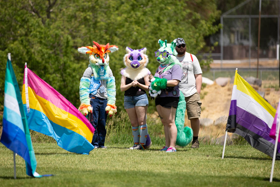 People gather at Gate City Pride in Pocatello on Saturday. | Cody Roberts, EastIdahoNews.com