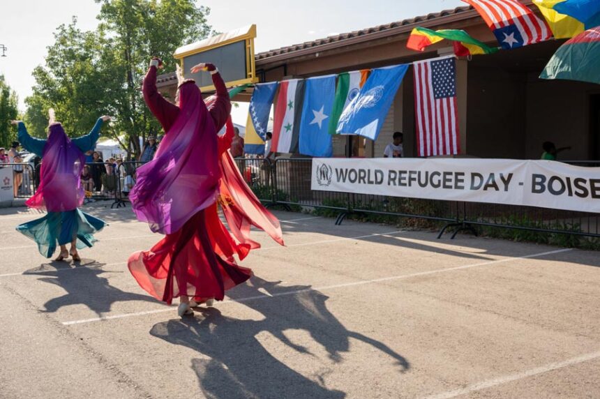 Starbelly Dancers perform during a World Refugee Day celebration on June 19, 2025. | A.J. Jeske, Idaho Office for Refugees