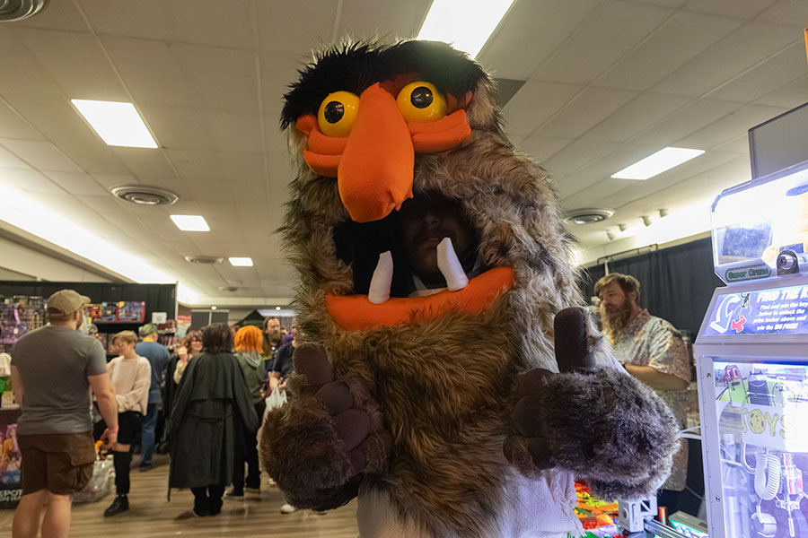 Terry Sparks, a member of the Snake River Ghostbusters, dressed up as Sweetums from the Muppets at Retro-X. | Daniel V. Ramirez, EastIdahoNews.com