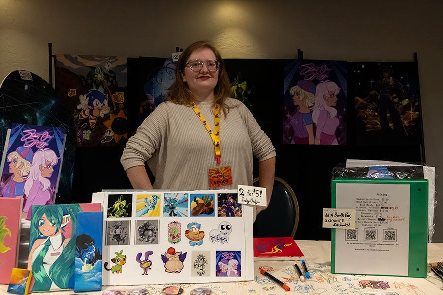 Artist Whitney Spencer (@WhitIllustrated) was one of dozens of artists selling with works at Retro-X's artist alley. | Daniel V. Ramirez, EastIdahoNews.com