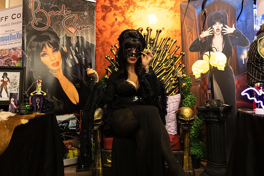 An Elvira tribute cosplayer, Brenda Swan, a Blackfoot native, was one of the celebrity guests at Retro-X, as well as her first time attending the expo. | Daniel V. Ramirez, EastIdahoNews.com