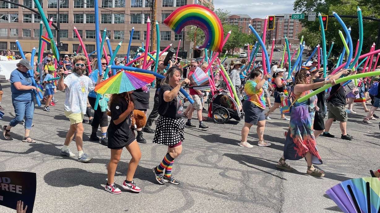 Tens of thousands of LGBTQ community members and their allies gathered Sunday for the annual Utah Pride Parade through downtown Salt Lake City. (Photo: Tim Vandenack, KSL)