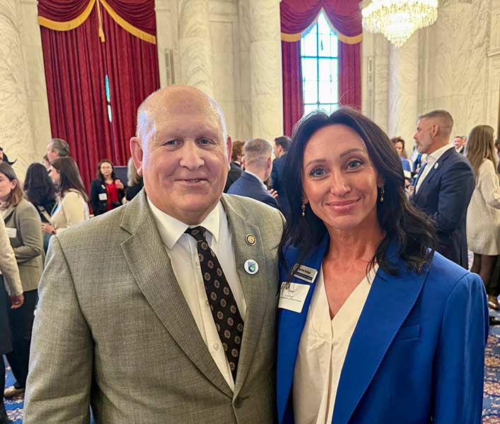 Jamie Kress, right, with House Ag Committee Chairman Glenn "GT" Thompson in Washington, D.C. for National Ag Day. | Courtesy Jamie Kress