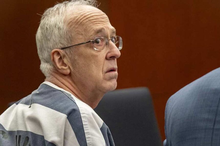 Kevin Christensen, a former Box Elder County Justice Court judge, appears in 2nd District Court in Ogden for sentencing in his sexual misconduct case on Monday. (Rick Egan)