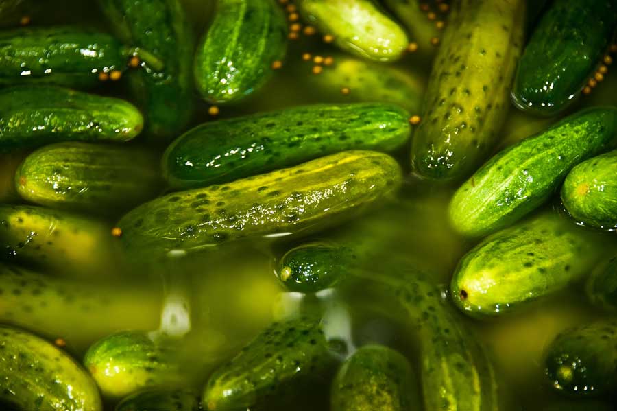 A barrel of beautiful, cool, crunchy pickles. (John Greim/LightRocket/Getty Images via CNN Newsource)