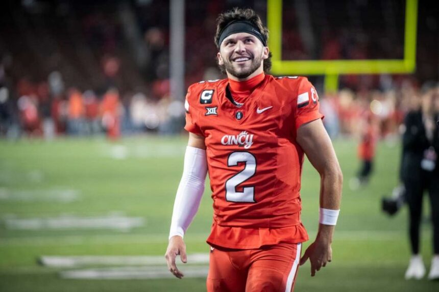 Cincinnati quarterback Brendan Sorsby (2) walks off the field after a NCAA college football game against Baylor, Oct. 25, 2025, in Cincinnati. (Photo: Tanner Pearson, Associated Press)