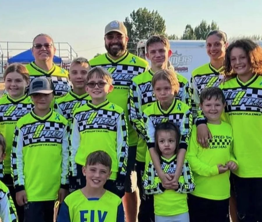 Nick Cureton (back row with the hat) and his BMX team. | Courtesy photo.