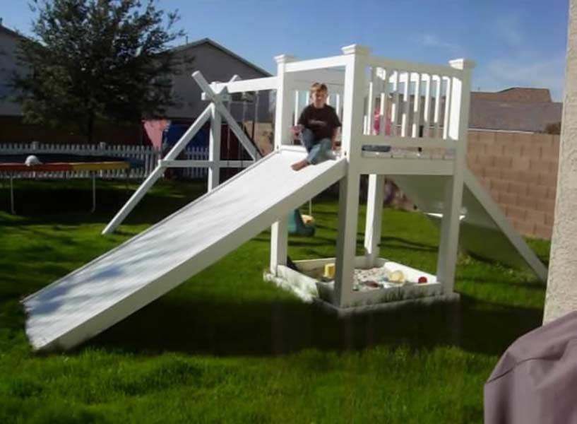 The initial playground that Ray made for his son as a Christmas present. | Courtesy Tyler Ray